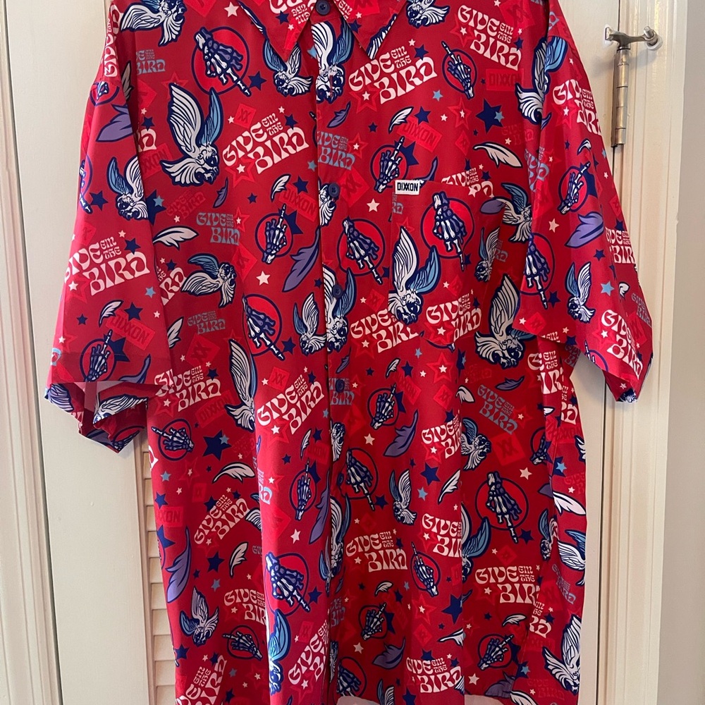 DIXXON Red and Blue Graphic Men's Shirt